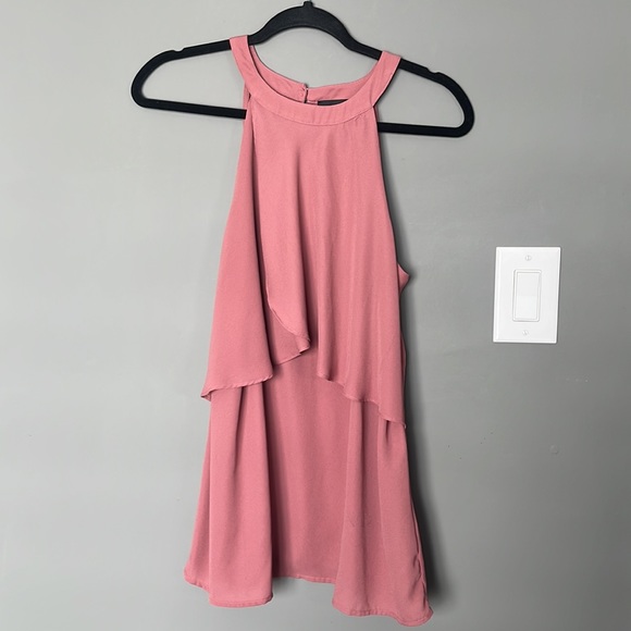 le chateau Tops - BOGO FREE ALL ITEMS! Le chateau dusty rise pink tiered dressy tank blouse large